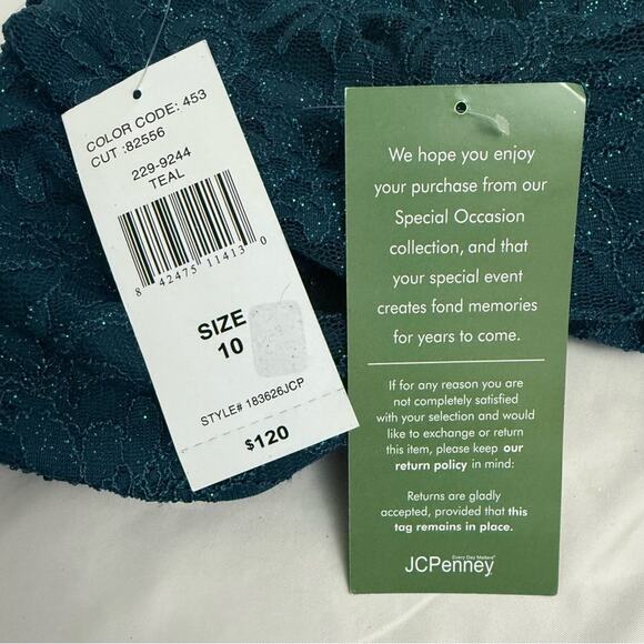 NWT One By Eight Sparkly Double Lined Lace Formal Dress - Picture 12 of 13